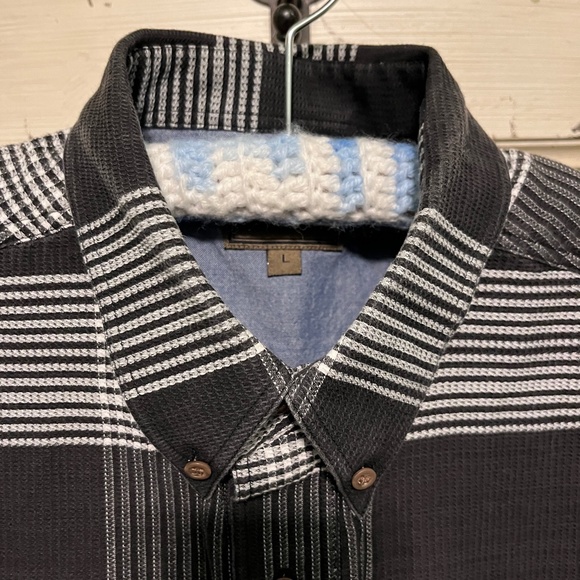 ROPER Men's Black & White Check Button-Down Shirt Size L - Picture 2 of 12